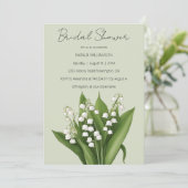 Invitation Lily de la Vallée sur la Fête des mariées verte (Debout devant)
