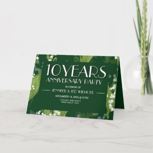 Invitation Lily de Vallée avec des fougères    Anniversaire d