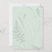 Invitation Lily de Vallée avec des fougères || Sage Green v2 (Dos)