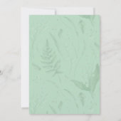 Invitation Lily de Vallée avec des fougères || Vert doux avec (Dos)
