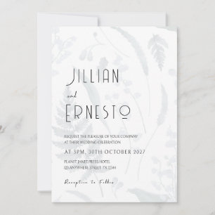 Invitation Lily de Valley    Avant et arrière botaniques de l