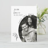 Invitation Lily de Valley || Blanc Enregistrer la date (Debout devant)