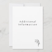 Invitation Lily de Valley || Blanc Enregistrer la date (Dos)