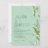 Invitation Lily de Valley || Vert doux avec bordure graphique (Devant)