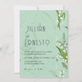 Invitation Lily de Valley || Vert doux avec bordure graphique (Devant)