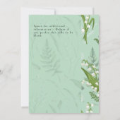 Invitation Lily de Valley || Vert doux avec bordure graphique (Dos)