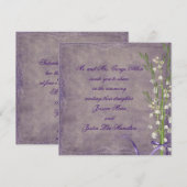 Invitation Lily Du Mariage De La Vallée (Devant / Derrière)