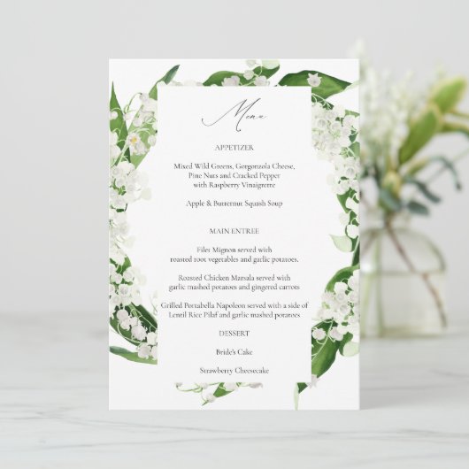 Invitation Lily du menu de la vallée (Debout devant)