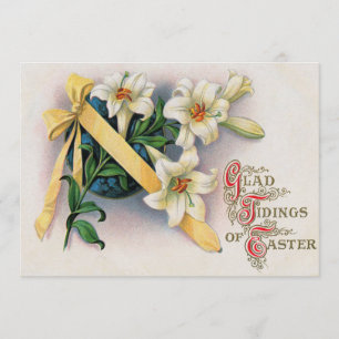Invitation Lily Lys Ruban jaune