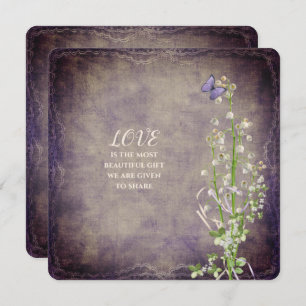 Invitation Lily mariage de la Vallée vintage