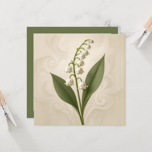 Invitation Lily of the Valley aquarelle de mariage