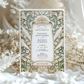 Invitation Lily of the Valley Art Nouveau Mariage
