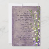 Invitation Lily of the Valley On Purple (Devant)