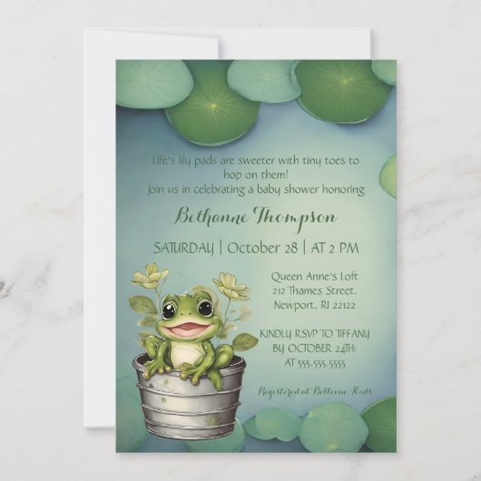 Invitation Lily Pads de la vie (Devant)