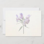 Invitation Lily Péruvienne Violette (Dos)