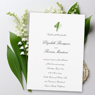 Invitation Lily Valley Mariage élégant et élégant