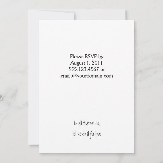 Invitation Lime Black Pois Post Mariage Réception Invit (Dos)