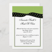 Invitation Lime Black Pois Post Mariage Réception Invit (Devant / Derrière)