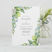 Invitation Lime Green Citrus Mediterranean Wedding (Debout devant)