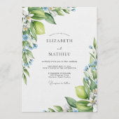 Invitation Lime Green Citrus Mediterranean Wedding (Devant)
