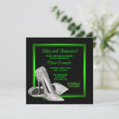 Invitation Lime Green High Heures Fête d'anniversaire (Debout devant)