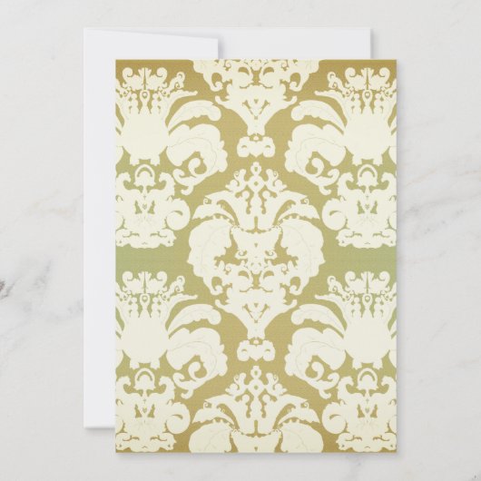 Invitation Lime Green Mariage damassé (Dos)