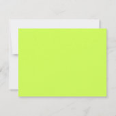 Invitation Lime Green Wavy Frame Note Card with Cobalt Text (Dos)