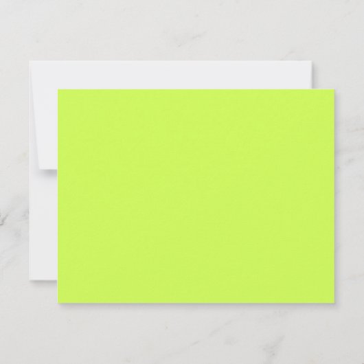 Invitation Lime Green Wavy Frame Note Card with Cobalt Text (Dos)