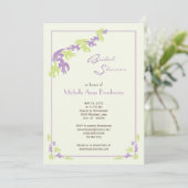 Invitation Lime Lavender Fleur de Lis Fête de l'mariée modern (Debout devant)