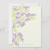 Invitation Lime Lavender Fleur de Lis Fête de l'mariée modern (Dos)