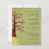 Invitation Lime Mariage Automne Automne Coeur arbre Invitatio (Dos)