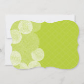 Invitation Lime Moderne Floral Chrysanthemum Mariage (Dos)