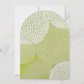 Invitation Lime Moderne Floral Chrysanthemum Mariage (Dos)