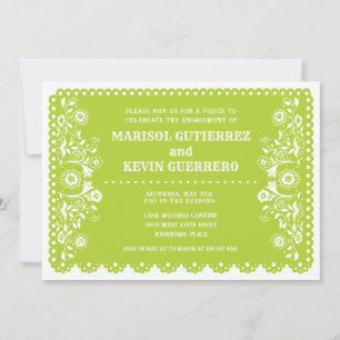 Invitation Lime Papel Picado Cinco de Mayo