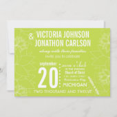 Invitation Lime Succulent ModerneTypographie Mariage (Devant)