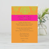 Invitation Lime vert Damas/rose/orange (Debout devant)