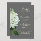 Invitation Limelight Hydrangea Grey Bride / Wedding shower (Devant / Derrière)