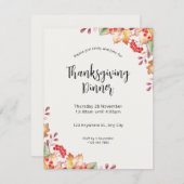 Invitation Limitation minimale de la frontière d'automne Than (Devant / Derrière)