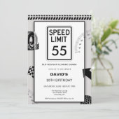 Invitation Limite de Vitesse 55 Ans 55e Anniversaire (Debout devant)