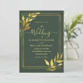 Invitation Limites royales minimalistes Mariage botanique mod (Debout devant)