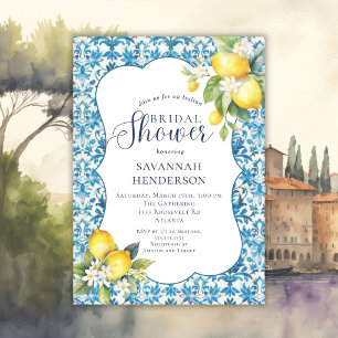 Invitation Limoncello italien Fête de mariage d'été à Amalfi