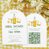 Invitation Limoncello Lemonade CUSTOM QR Arch Fête des mariée