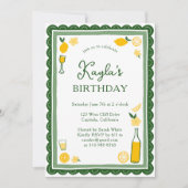 Invitation Limoncello Lemonade Lemons FÊTE D'ANNIVERSAIRE PER (Devant)