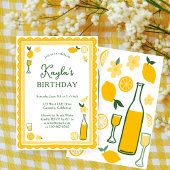 Invitation Limoncello Lemonade Lemons FÊTE D'ANNIVERSAIRE PER