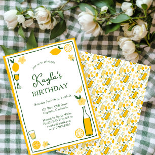 Invitation Limoncello Lemonade Lemons FÊTE D'ANNIVERSAIRE PER