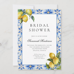 Invitation Limoncello Méditerranéen Baby Shower pour Mariée