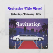 Invitation Limousine de célébrité sur tapis rouge (Devant / Derrière)