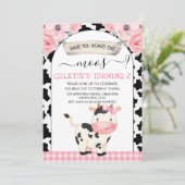 Invitation L'Impression De Vache Florale Avez-Vous Entendu L' (Debout devant)