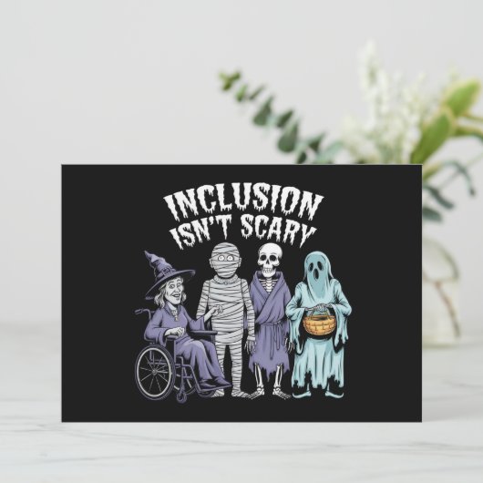 Invitation L'inclusion drôle n'est pas effrayant enseignant H (Debout devant)