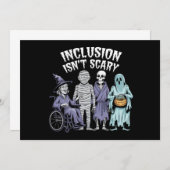 Invitation L'inclusion drôle n'est pas effrayant enseignant H (Devant / Derrière)